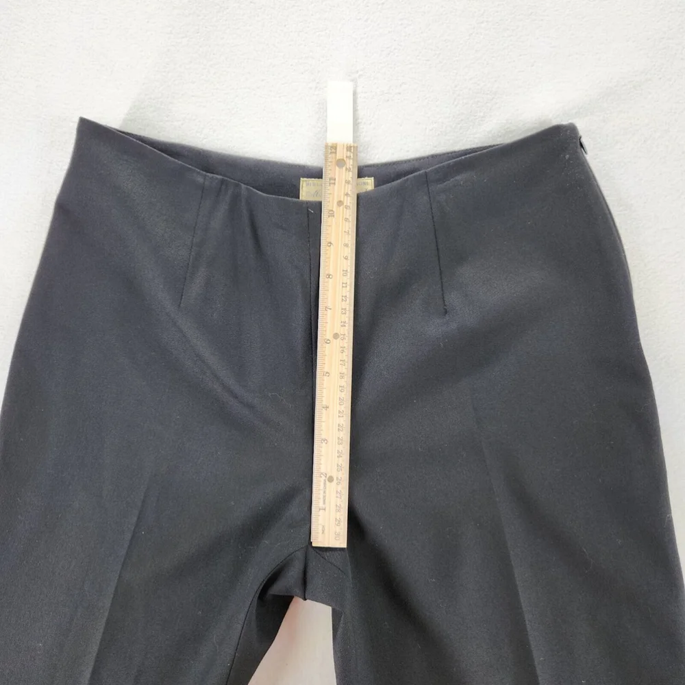 Maria Luisa Biella Collezioni Women Luxury Pants 46 Wool Black Italy US 10 - Picture 5 of 12